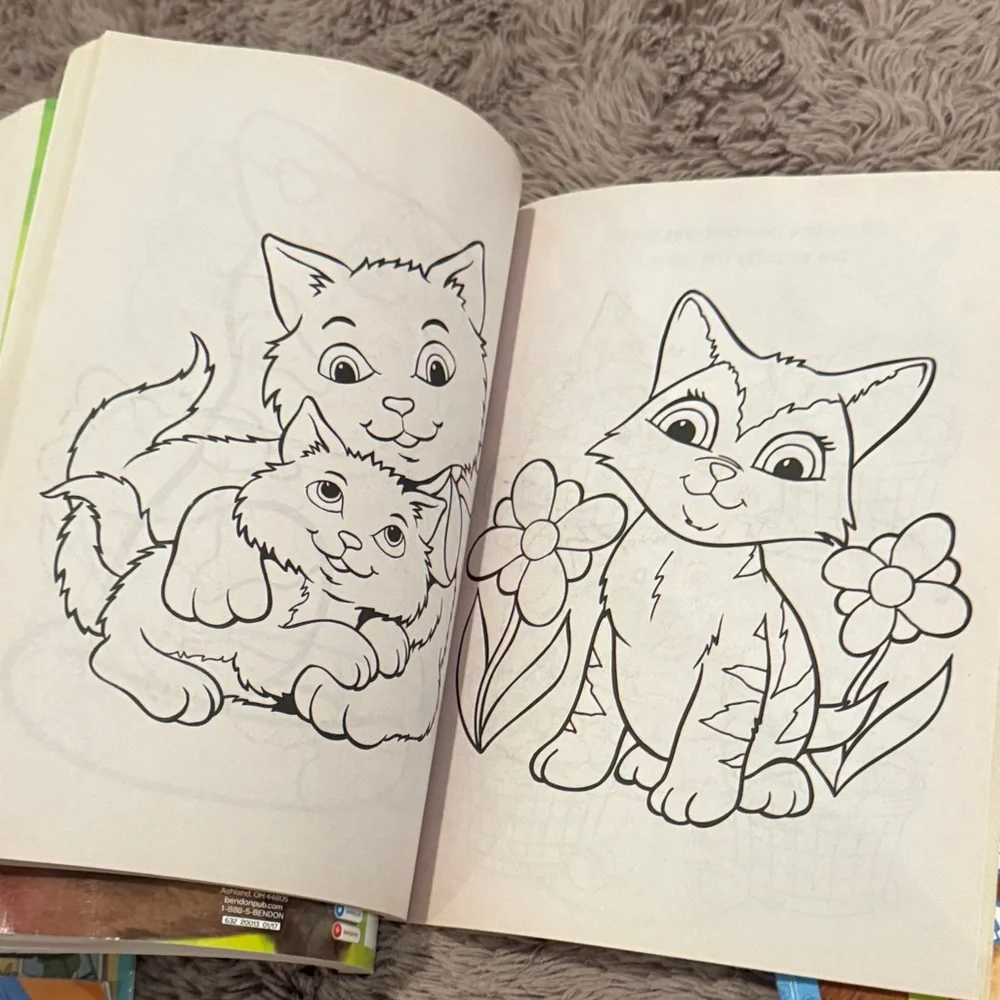 Set of 3 Giant Coloring & Activity Book Set - Pony Horse, Kitten, Puppies